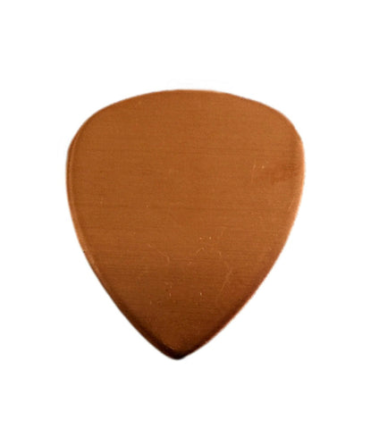 Copper Guitar Pick Blanks for Jewelry Making Wholesale 1" x 1 1/8" - 20 Gauge Deburred Tumbled