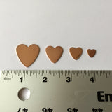 Copper Heart Blanks for Jewelry Making Wholesale Large Medium Small Extra Small (Tiny) 20 Gauge